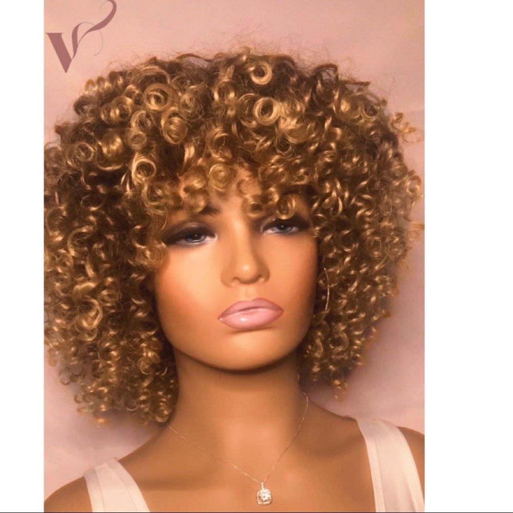 NWT Afro Kinky Curly T27/33 Synthetic Wig 12”